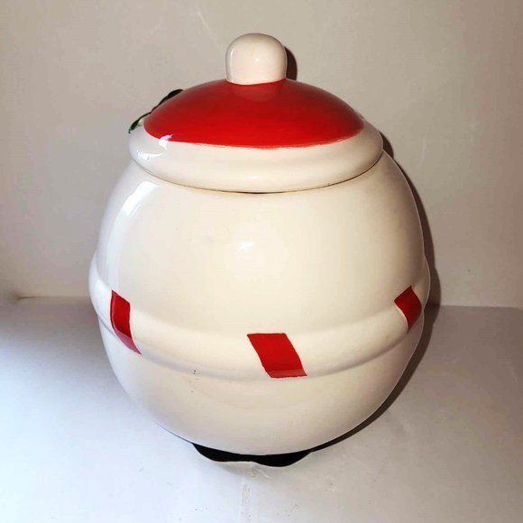 Roly Poly Ceramic Snowman Cookie Jar Tii Collections  9-1/2 Inch - Picture 4 of 10